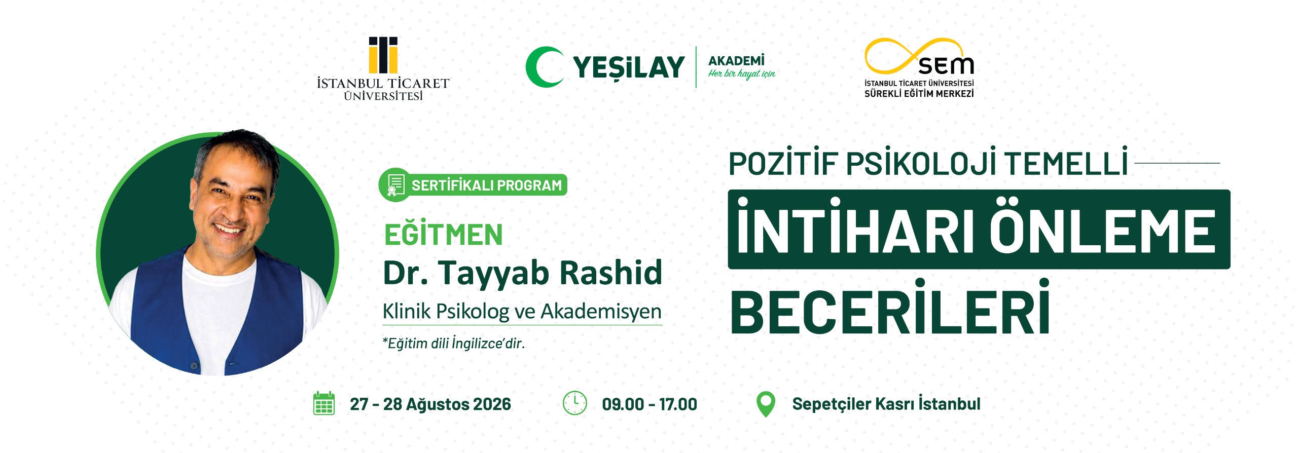 POZİTİF PSİKOLOJİ TEMELLİ İNTİHARI ÖNLEME BECERİLERİ EĞİTİMİ